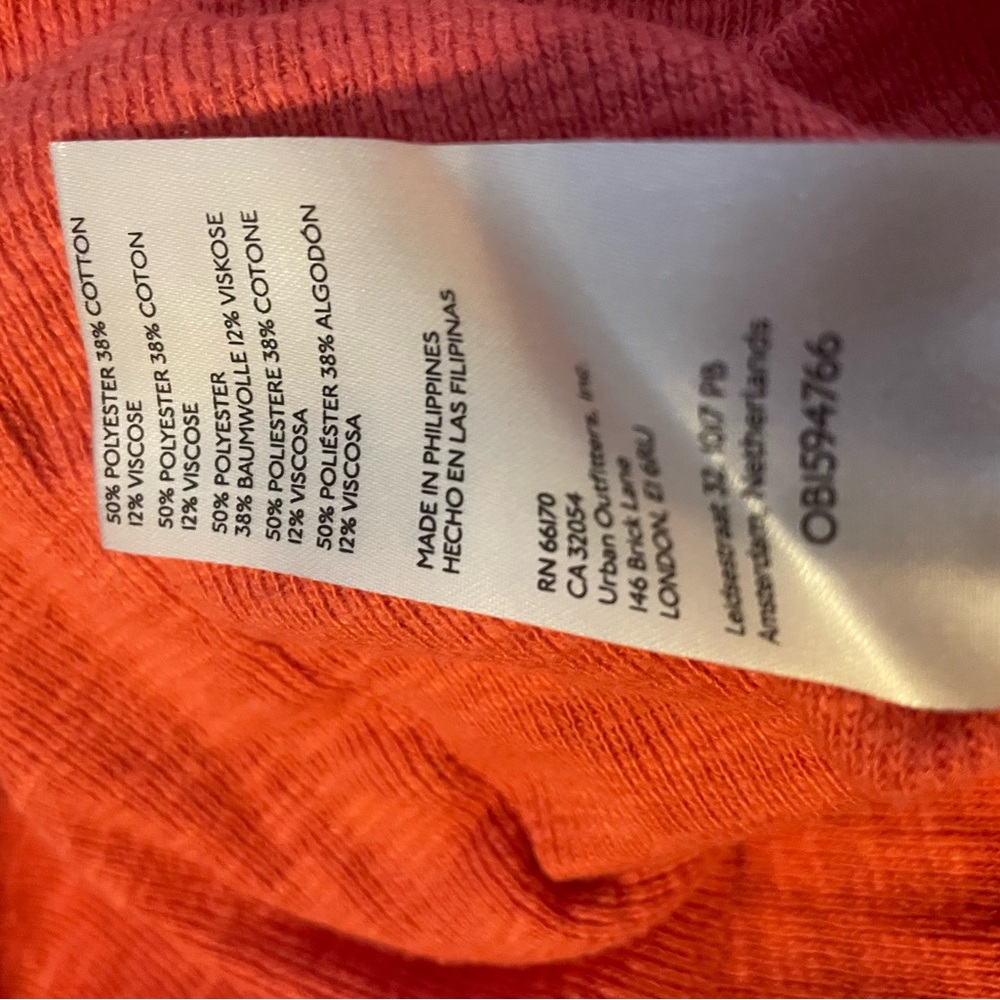 Anthropologie/Pilcro Ruffled Coral Top - Picture 7 of 10